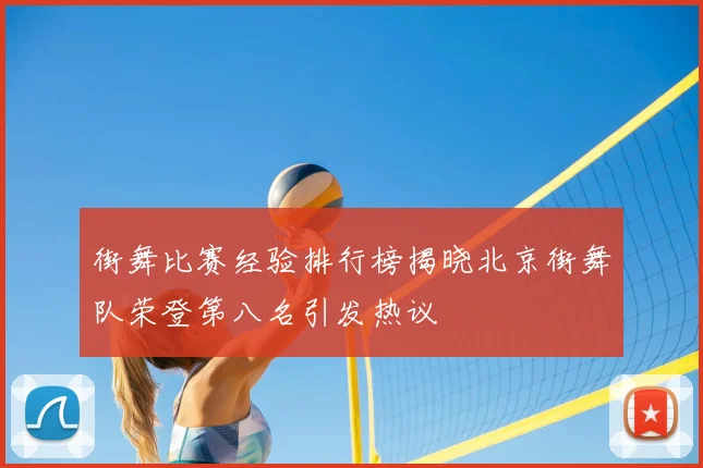 街舞比赛经验排行榜揭晓北京街舞队荣登第八名引发热议